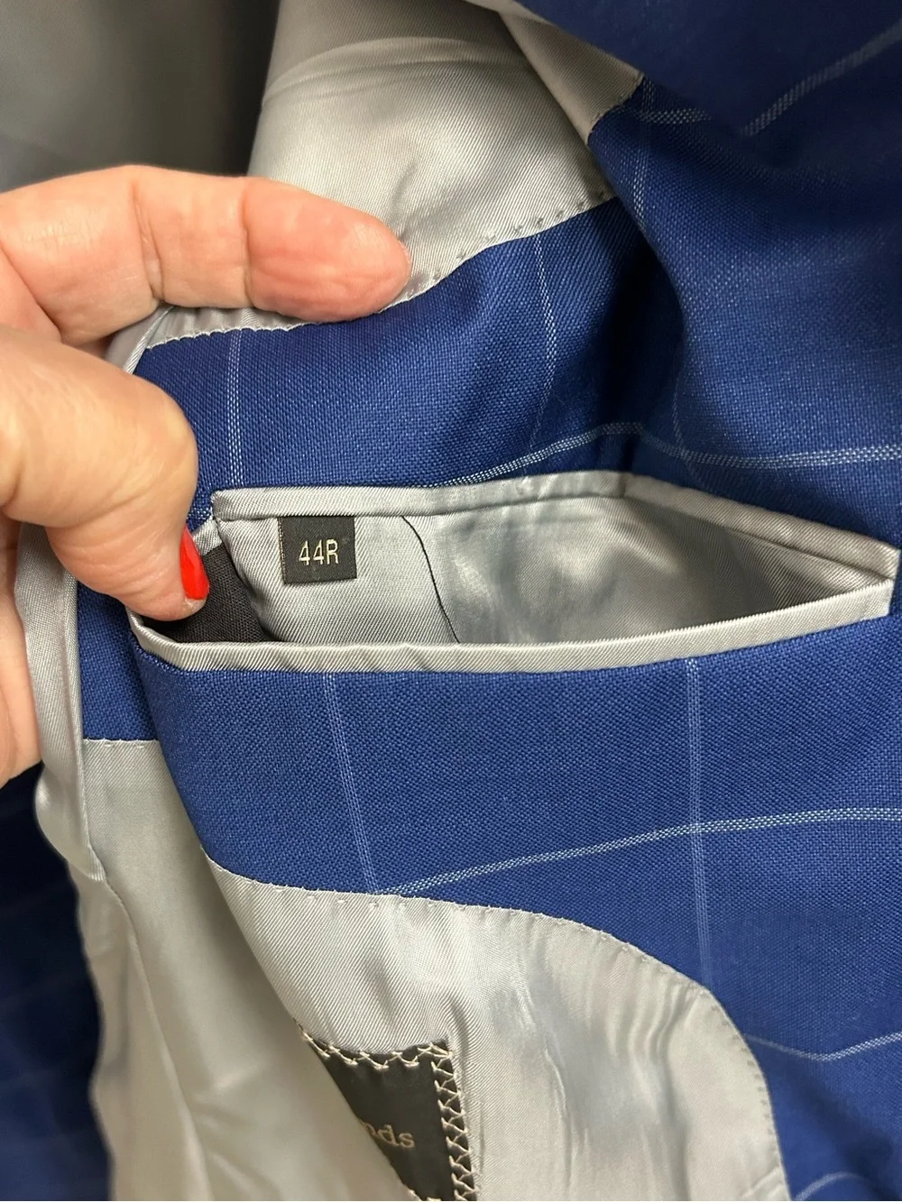 Allen Edmonds Windowpane Blue Men's Blazer Sport Coat